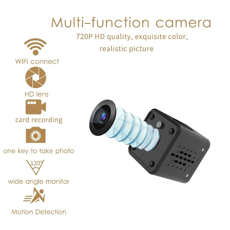 2MP Mini WiFi IP Home Security Wireless Miniature Cube Stocks Video Surveillance Camera