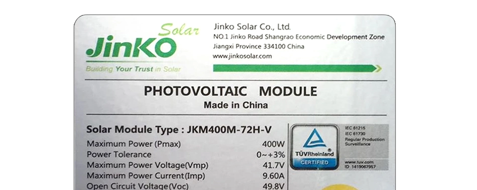 China Jinko Solar Panel Price 400watt 400w 455w 450w 420w 460w 500w 535w 540w 550w 610 410 W Precio Tiger Neo N-type Solar Panels Roof Tiles