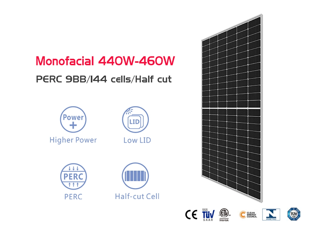 Weup 460W Perc Monofacial Half Cell Cut PV Solar Power Panel Module