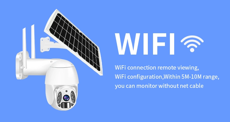 Tuya WiFi 4G Wireless Outdoor Solar Battery PTZ Rotating up Down Security IP CCTV Camera with Human Detect Audio SD Card Cloud storage